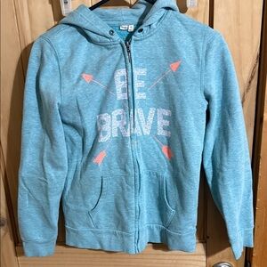 Mudd 'Be Brave' Kids Hoodie - Teal